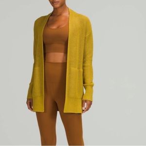 Lululemon Cashlu Sweater Wrap in Auric Gold